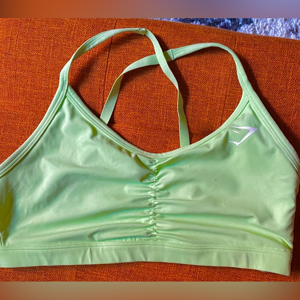 Gymshark green sports bra